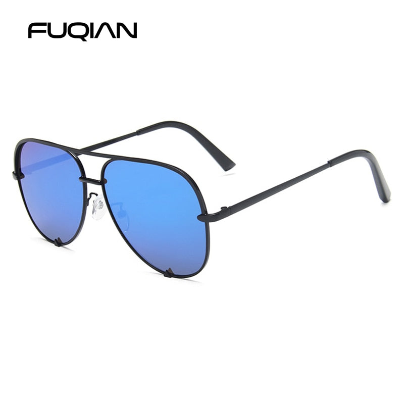 FUQIAN Classic Metal Aviation Sunglasses