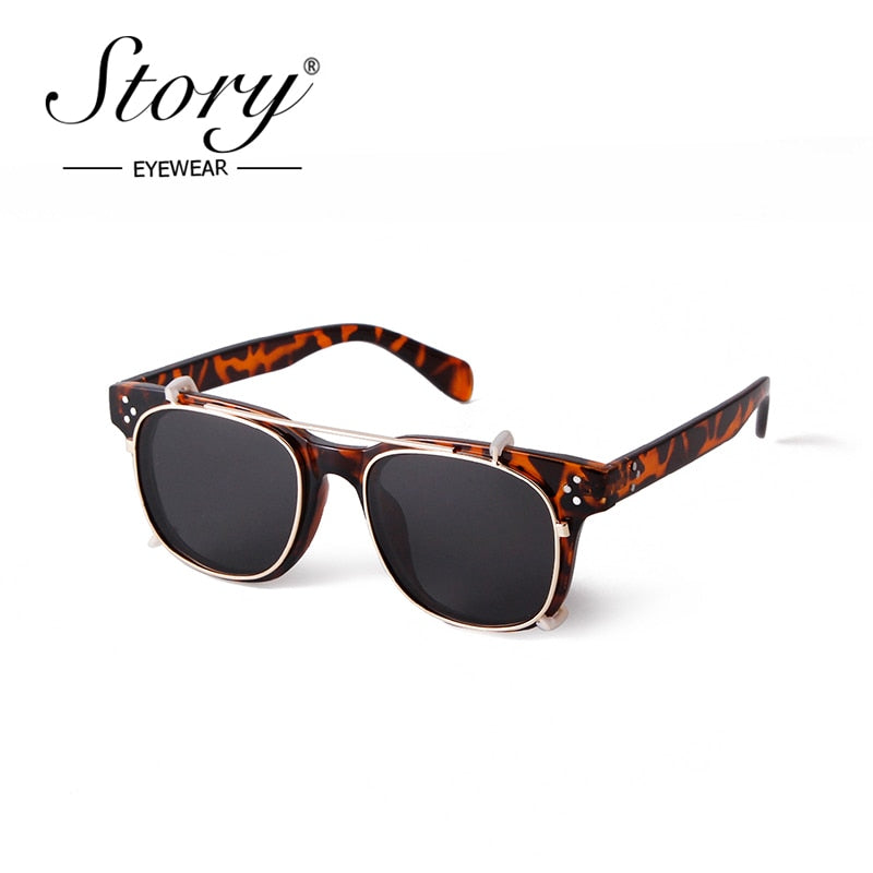 Story Vintage Steampunk Clip On Sunglasses