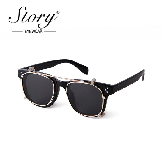Story Vintage Steampunk Clip On Sunglasses