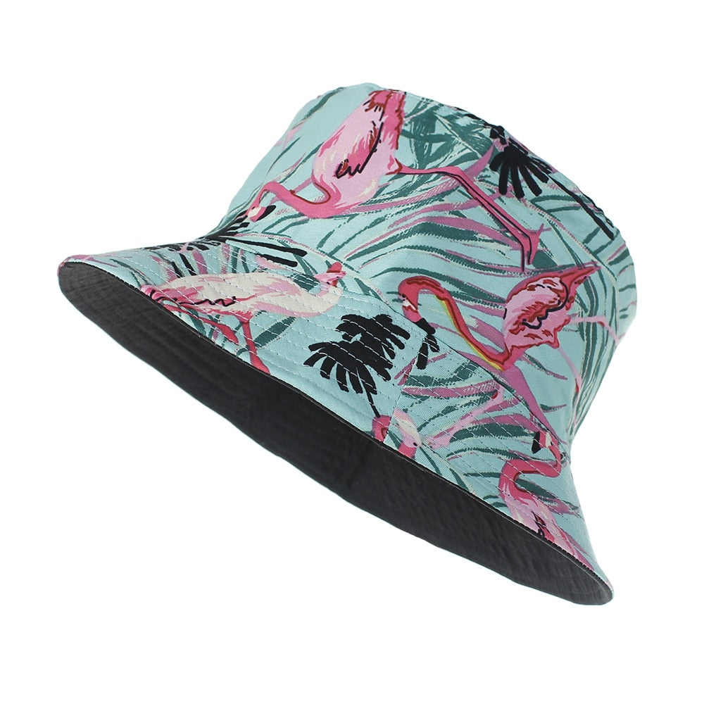 Flamingo Summer Reversible Bucket Hat (Unisex)