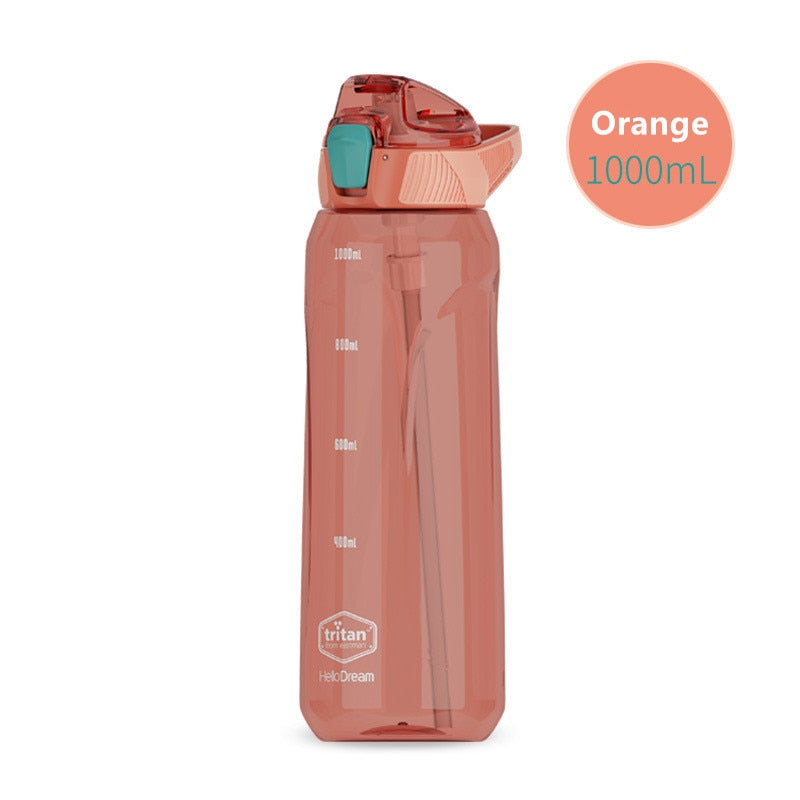 750ml-1600ml CREAWIND Tritan Material Water Bottle With Straw