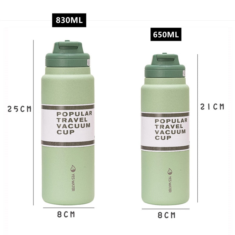 CREAWIND 650/830ml Popular Travel Vacuum Cup Water Bottle