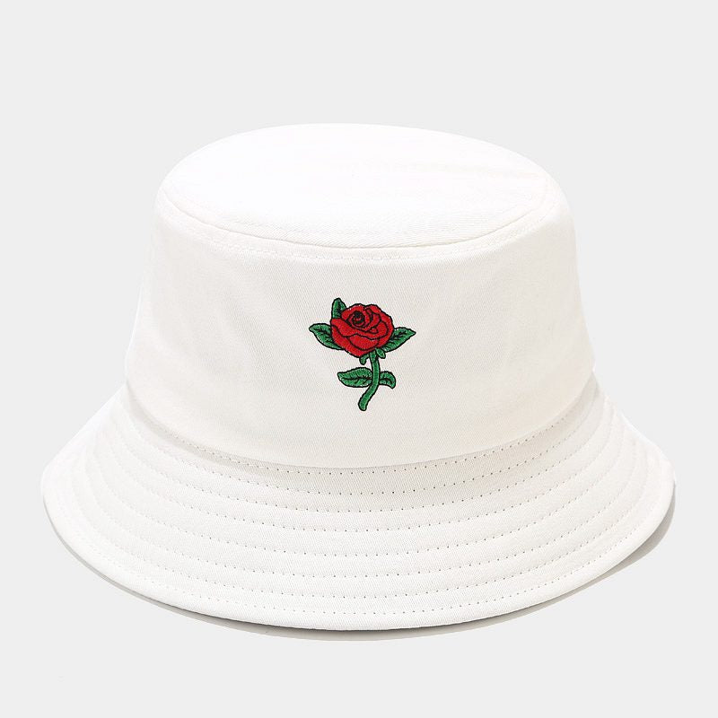Unisex Cotton Rose Bucket Hat