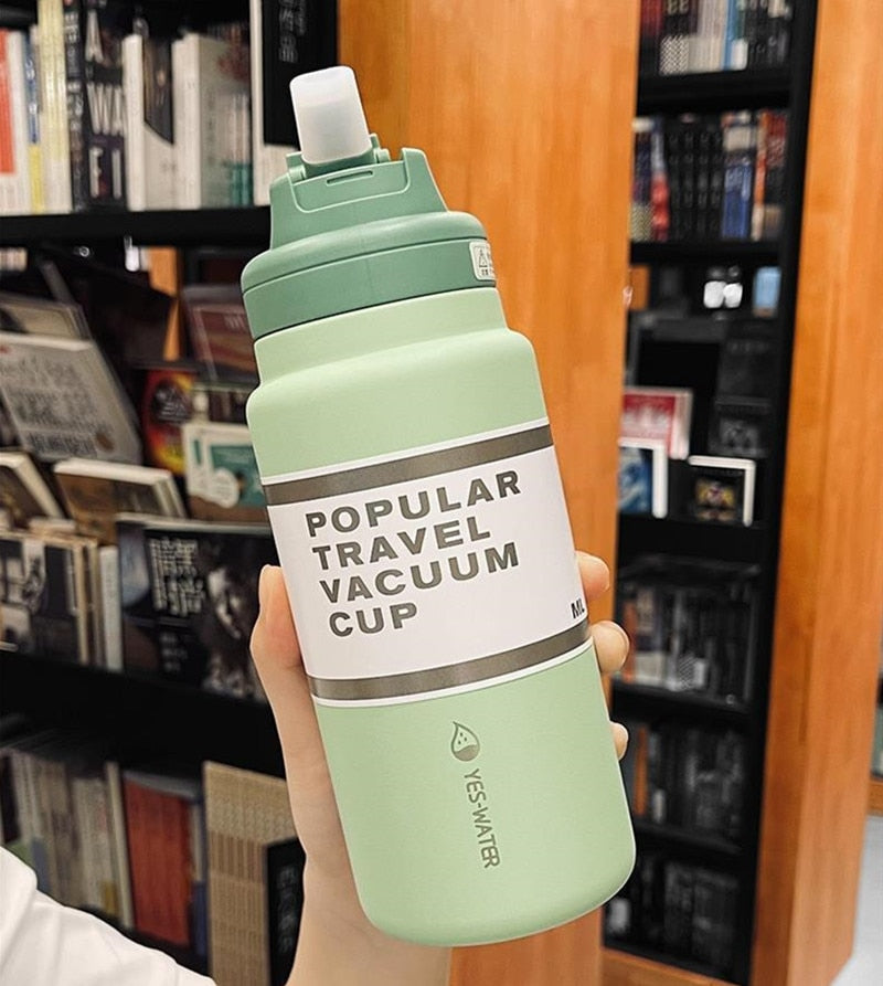 CREAWIND 650/830ml Popular Travel Vacuum Cup Water Bottle