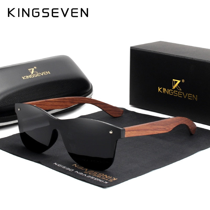 KINGSEVEN Natural Wooden Polarized Sunglasses