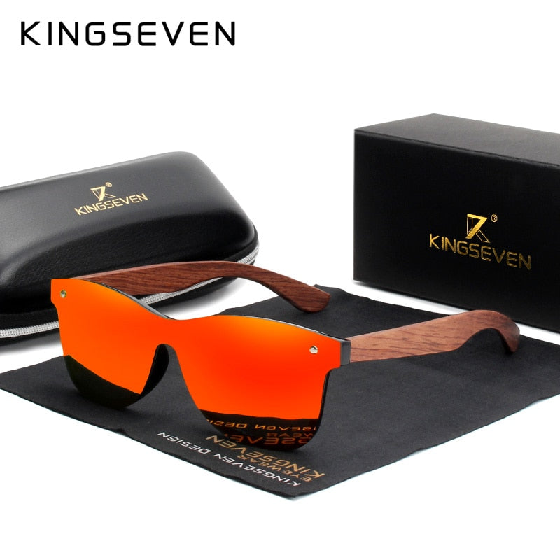 KINGSEVEN Natural Wooden Polarized Sunglasses
