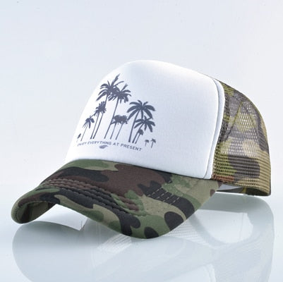 Mesh Palm Trees Snapback