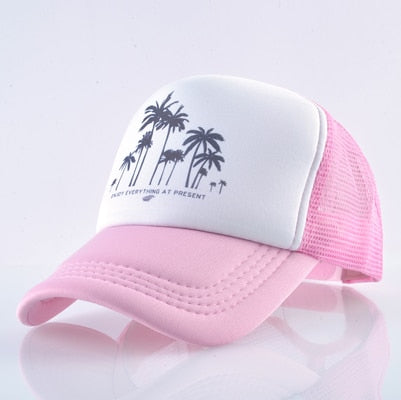 Mesh Palm Trees Snapback