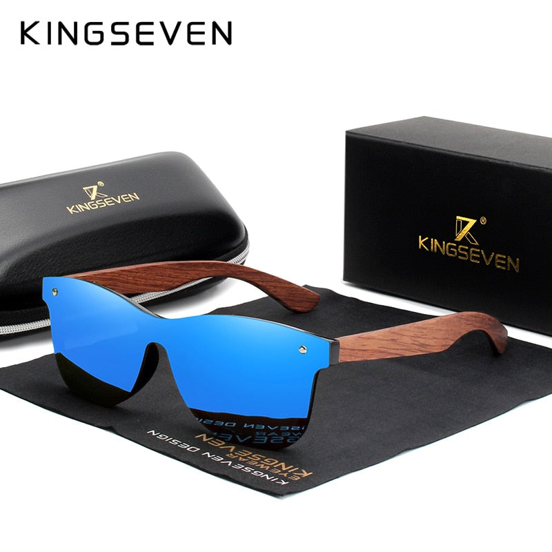 KINGSEVEN Natural Wooden Polarized Sunglasses