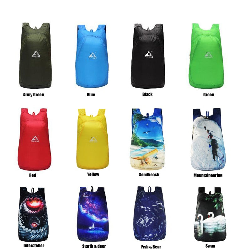 PLAYKING Outdoor Lightweight Nylon Foldable Backpack