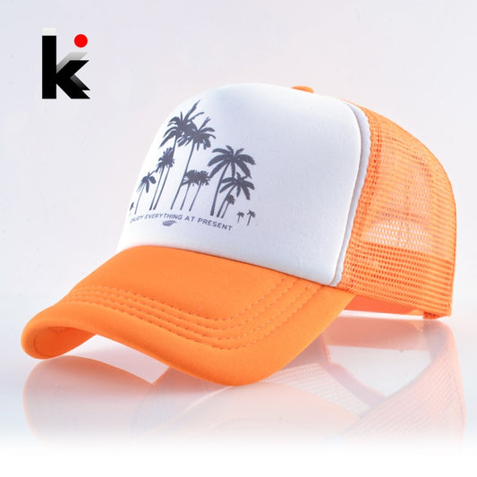 Mesh Palm Trees Snapback