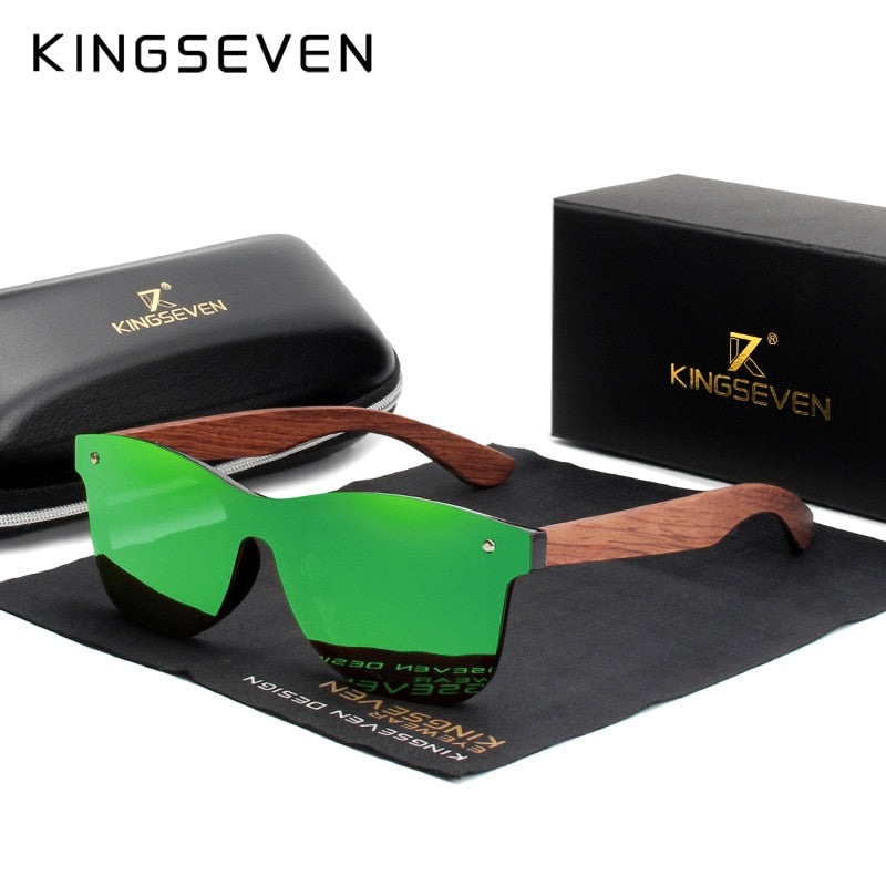 KINGSEVEN Natural Wooden Polarized Sunglasses