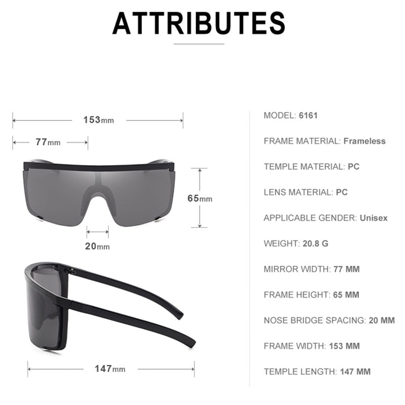 KAJILA Oversized Sports Sunglasses