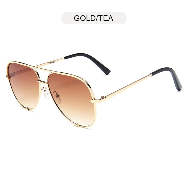 FUQIAN Classic Metal Aviation Sunglasses