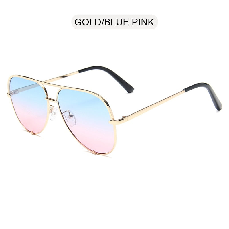 FUQIAN Classic Metal Aviation Sunglasses
