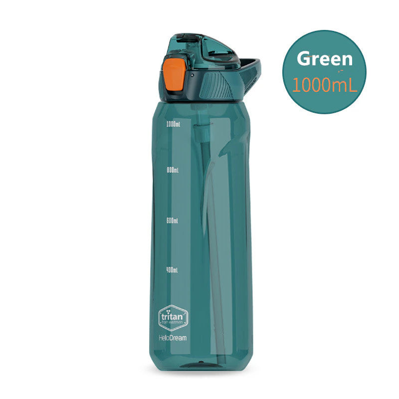 750ml-1600ml CREAWIND Tritan Material Water Bottle With Straw