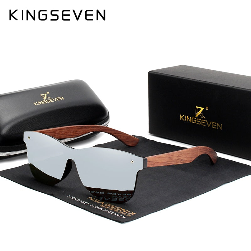 KINGSEVEN Natural Wooden Polarized Sunglasses