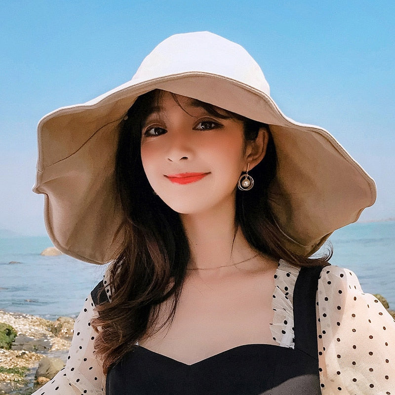 New Summer Women Foldable Sun Bucket Hat