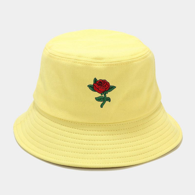 Unisex Cotton Rose Bucket Hat
