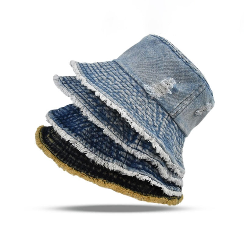 ltnshry Washed Denim Bucket Hats