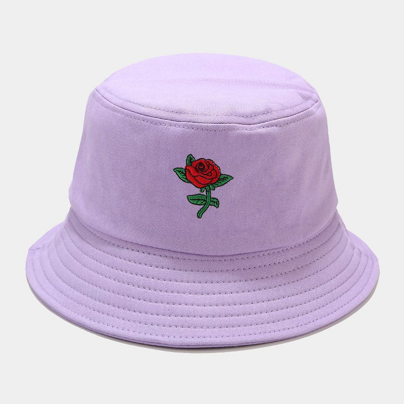 Unisex Cotton Rose Bucket Hat