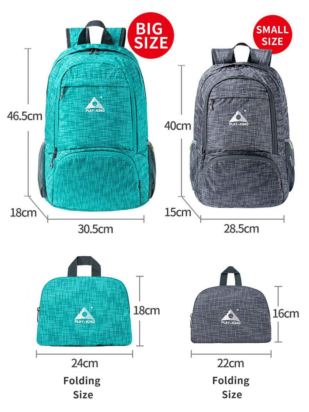 PLAYKING Foldable Outdoor Backpack