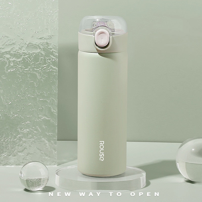 380ml CREAWIND Stainless Steel Water Bottler With Straw