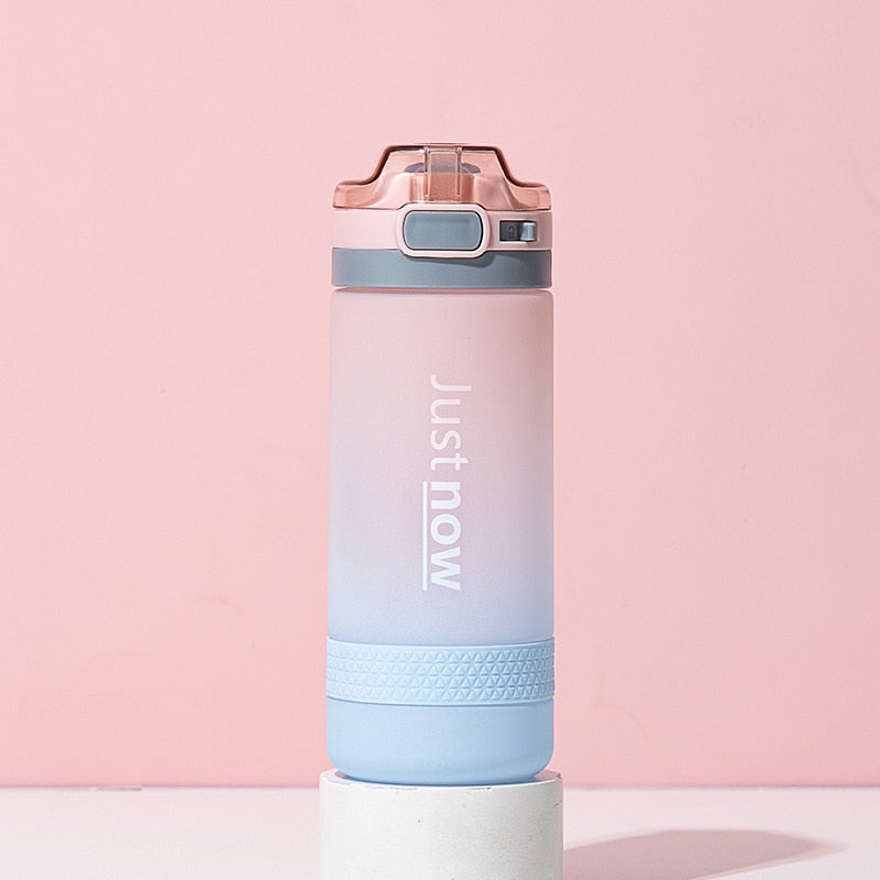 500ml/600ml JUST NOW Water Bottles With Straw
