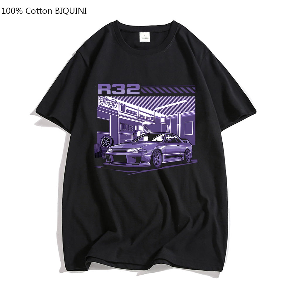 BIQUINI Initial D R32 Purple Drift Car Mens T-Shirt