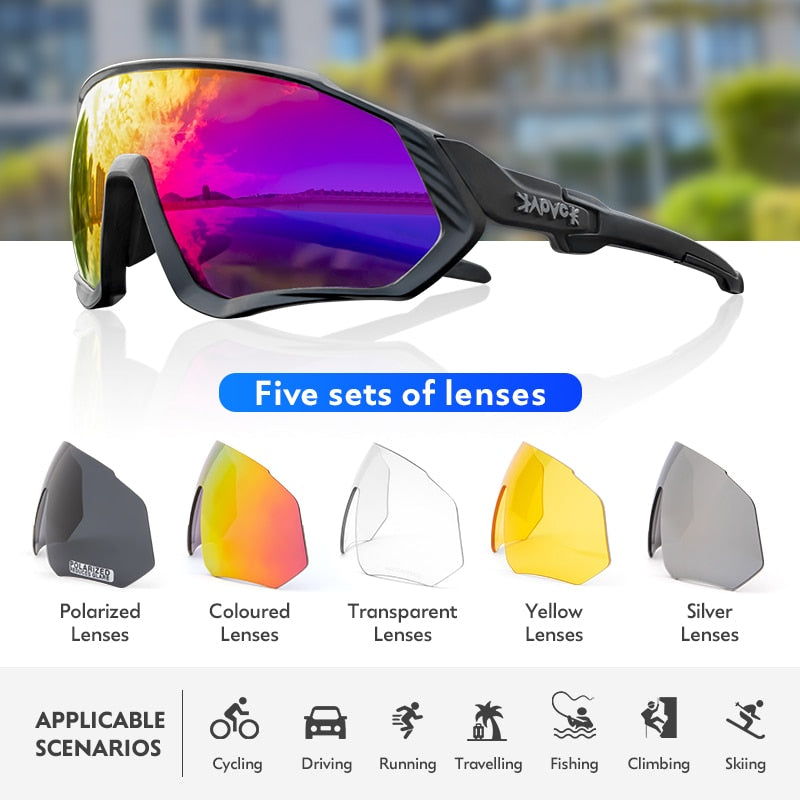 KAPVOE Polarized Sports Sunglasses