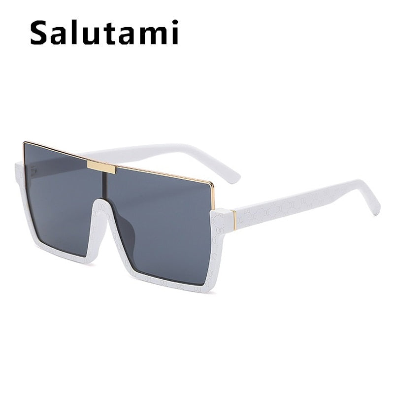 SALUTAMI Half Frame One Piece Square Sunglasses