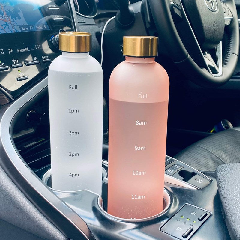 CAPESADE 1L Water Bottle with Time Marker