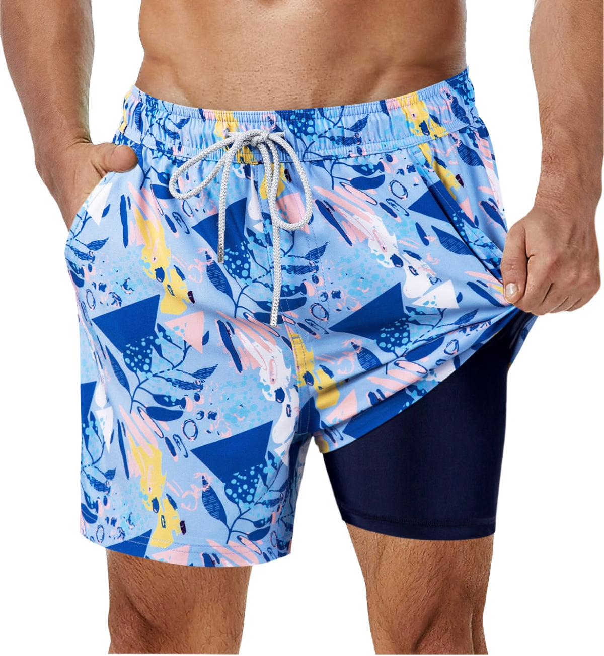 SURFCUZ Mens Swimming Trunks with Compression Liner