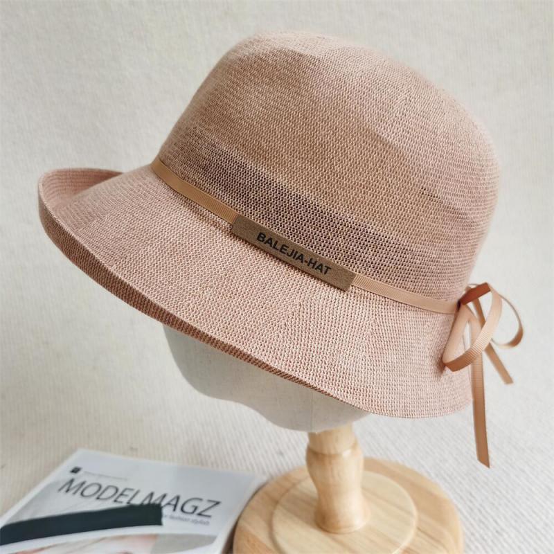 Faux Straw Braid Summer Beach Hat With Roll Brim
