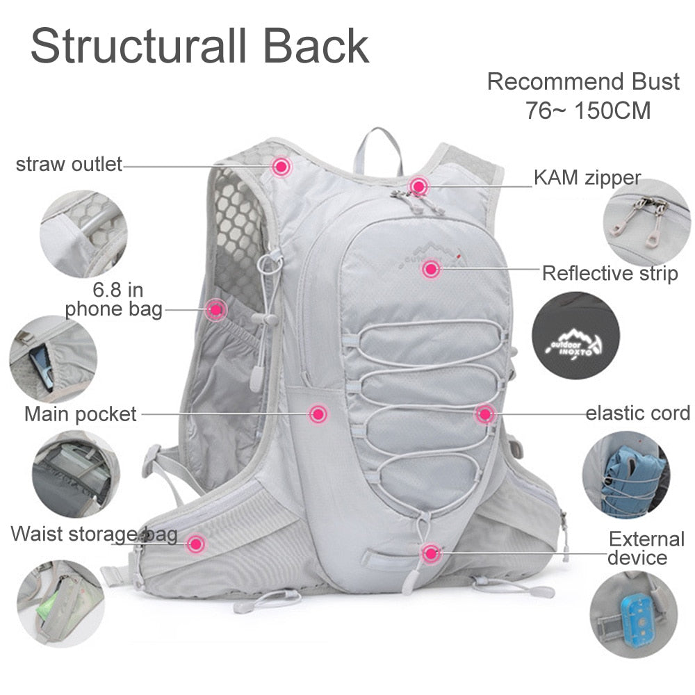 NEWBOLER Running Backpack With 2L/2.8L Water Bag