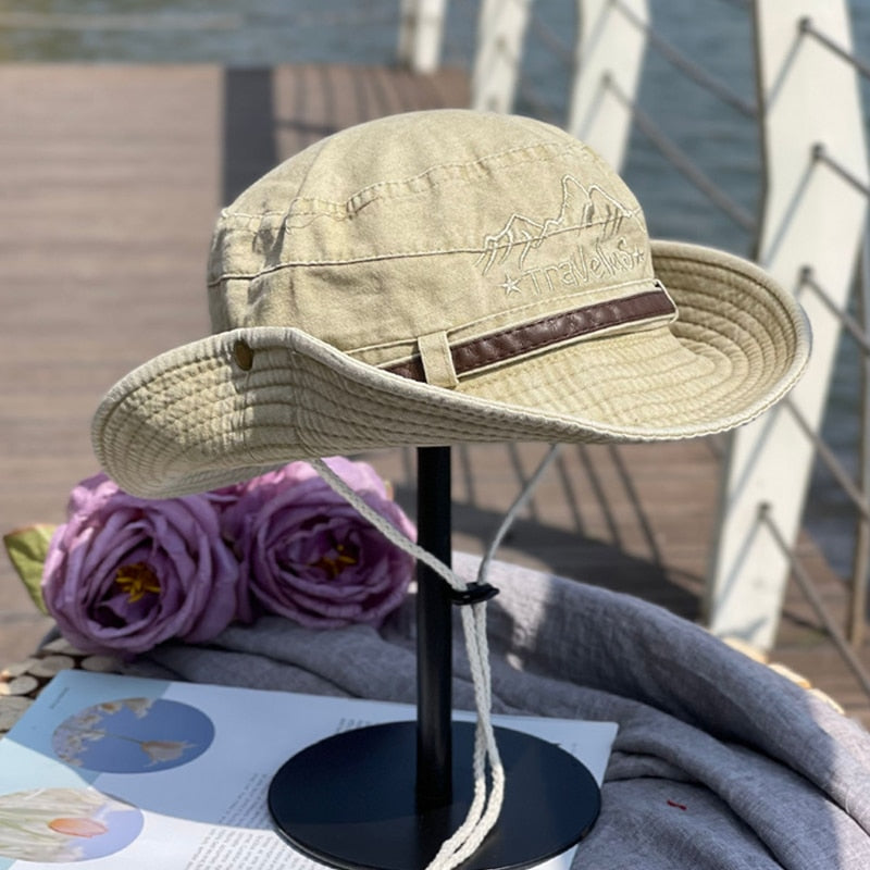 Summer Retro Mountaineering Bucket Hat