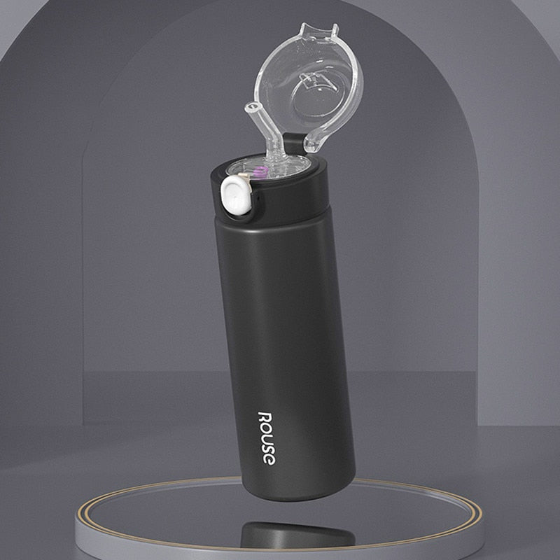 380ml CREAWIND Stainless Steel Water Bottler With Straw
