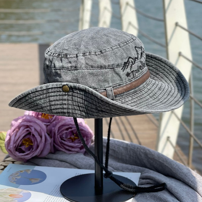 Summer Retro Mountaineering Bucket Hat