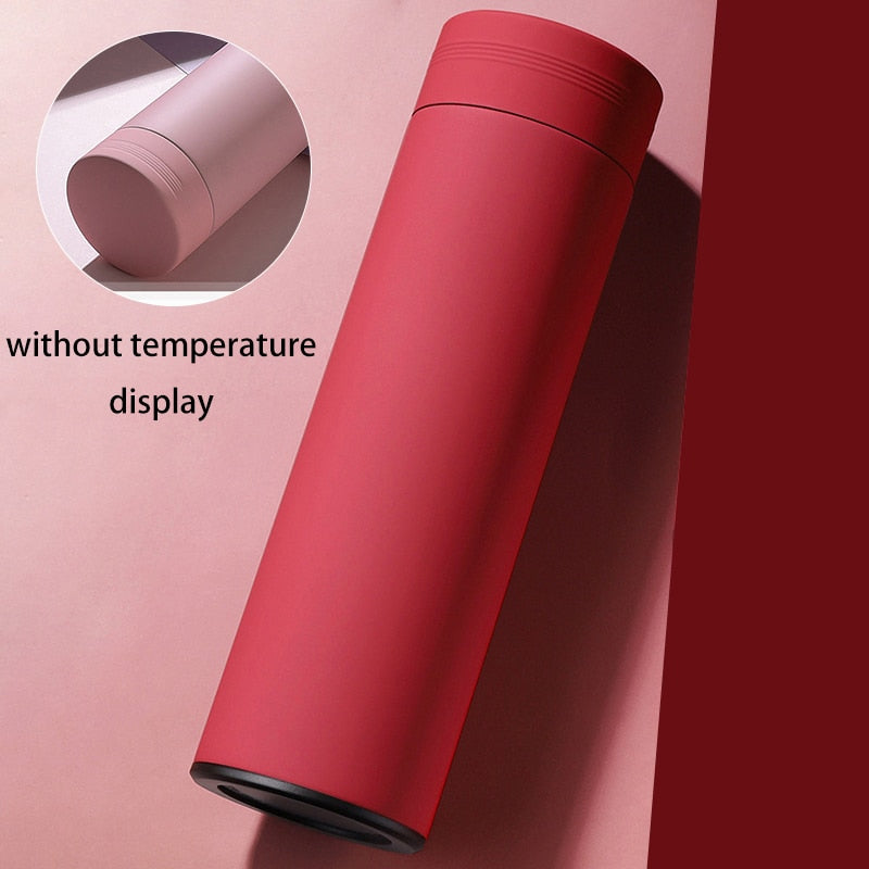 500ml Smart Water Bottle Stainless Steel Thermos Temperature Display