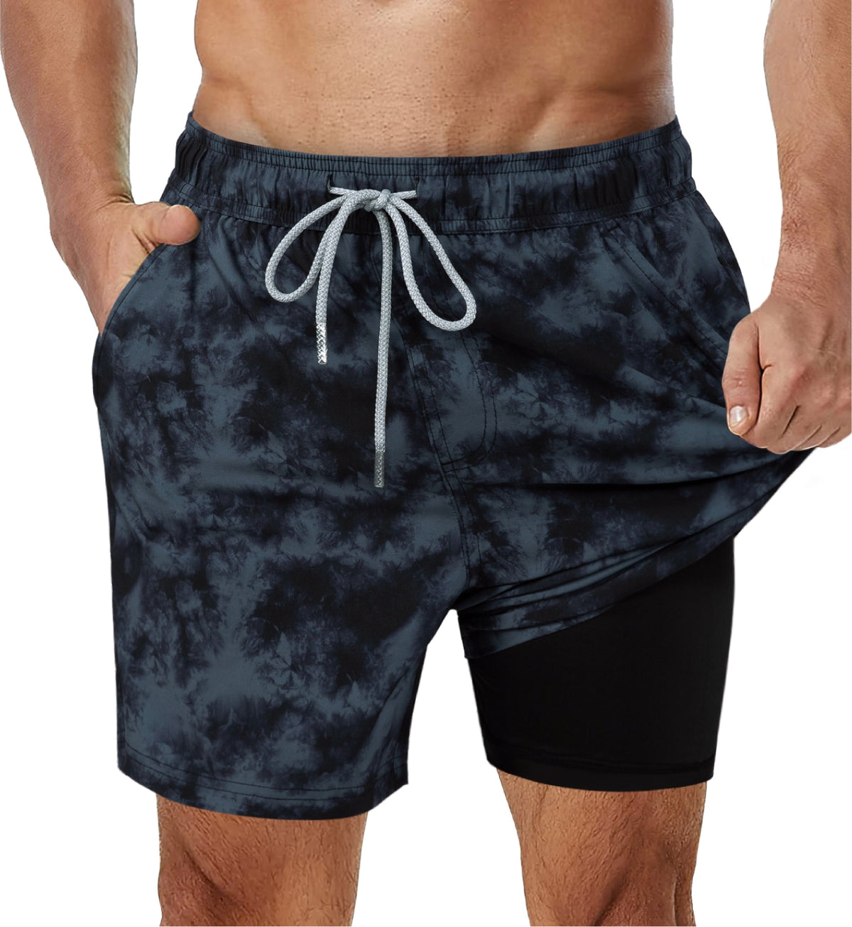 SURFCUZ Mens Swimming Trunks with Compression Liner