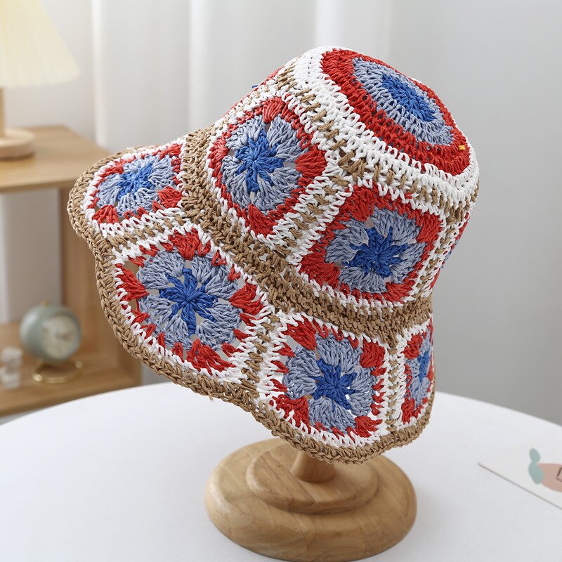 Summer Flowers Hand-Woven Beach Sun Hat