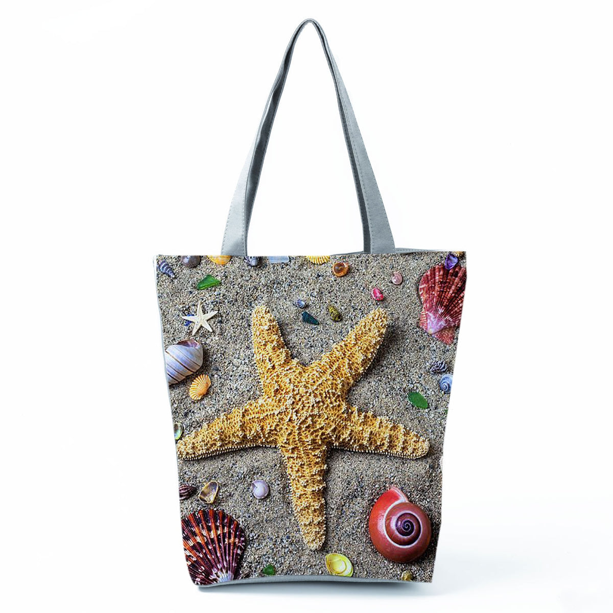 Ocean Shell Print Tote Bag