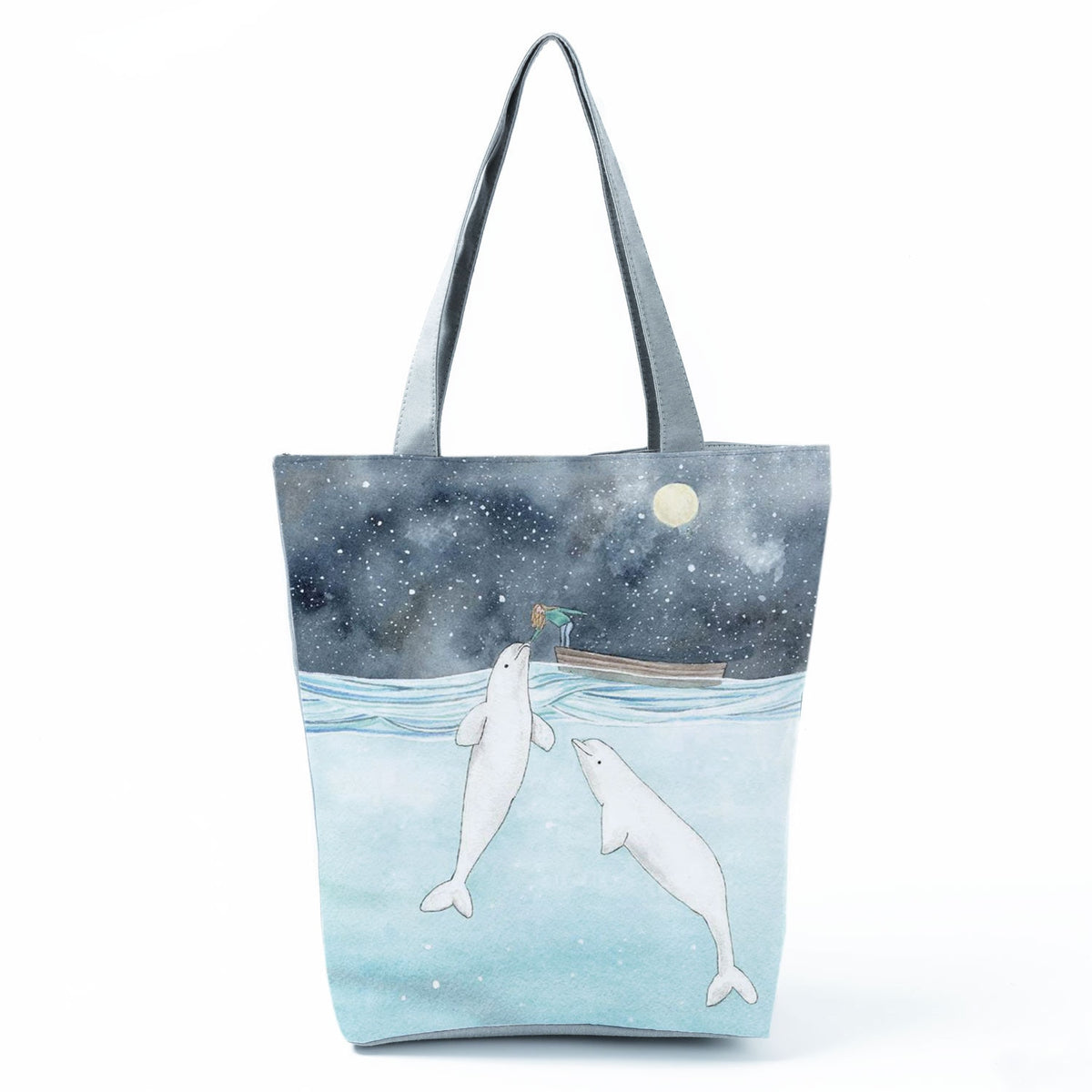 Ocean Shell Print Tote Bag