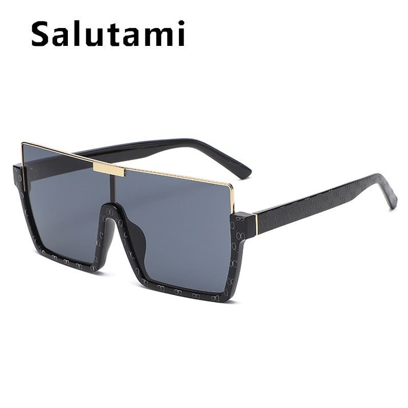 SALUTAMI Half Frame One Piece Square Sunglasses
