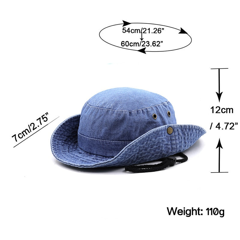 Blue Denim Beach Sun Hat