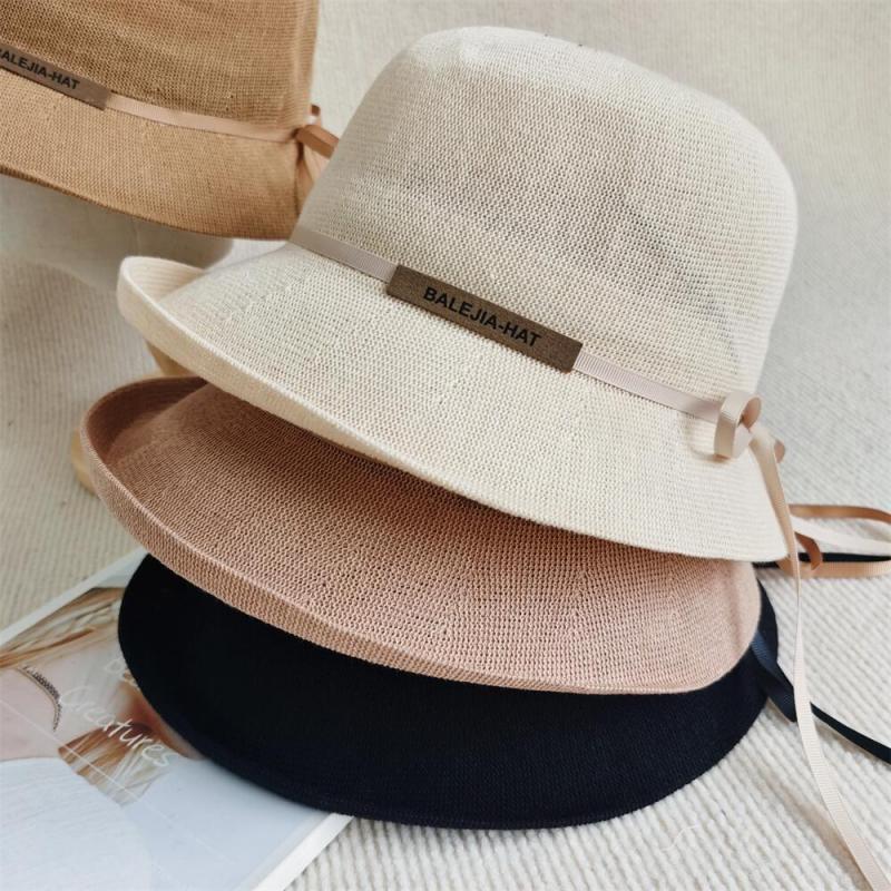Faux Straw Braid Summer Beach Hat With Roll Brim