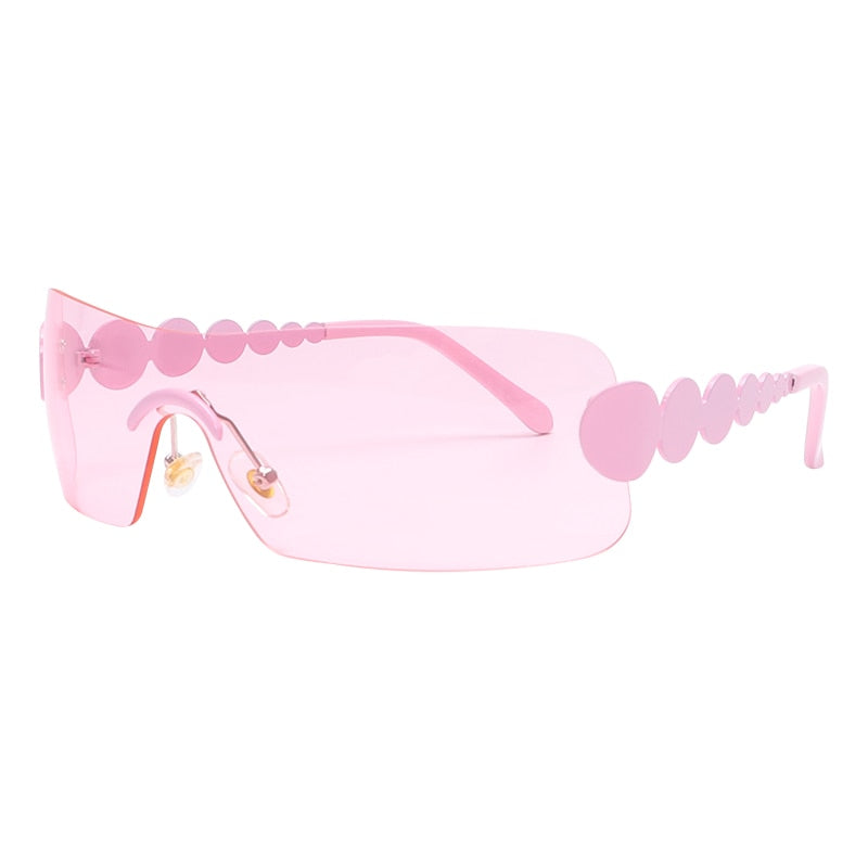 GUVIVI New Ins Rimless One Piece Sunglasses