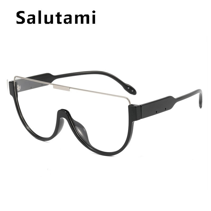 SALUTAMI Vintage Half Frame One Piece Sunglasses