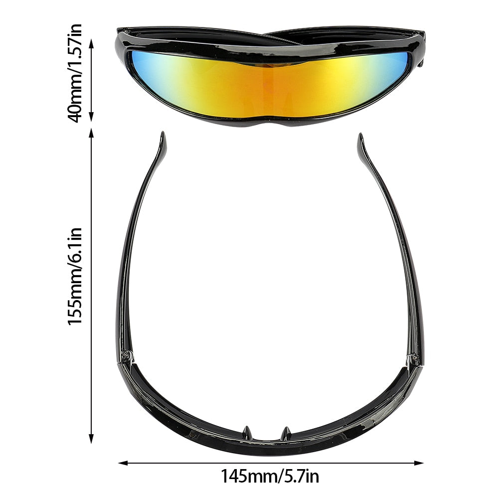 HITTIME Futuristic Narrow Visor Sunglasses