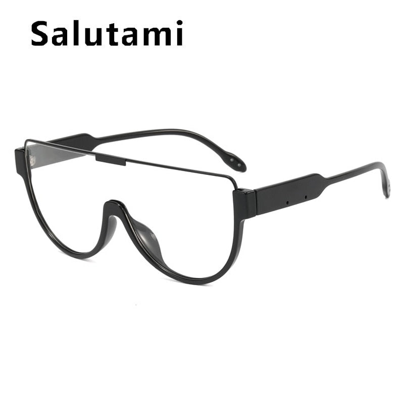 SALUTAMI Vintage Half Frame One Piece Sunglasses